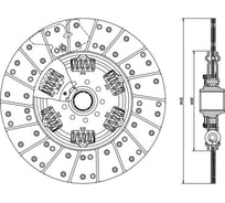Диск сцепления ведомый для автомобилей Volvo FH/FM /FMX ; Renault C/D/K/T TRIALLI FD 400