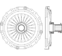 Диск сцепления нажимной для автомобилей Mercedes Actros / [OM541] 430мм с высокой муфтой TRIALLI FS 701