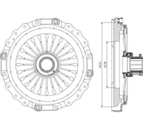 Диск сцепления нажимной для автомобилей Mercedes Actros / [OM541] 430мм с низкой муфтой TRIALLI FS 703