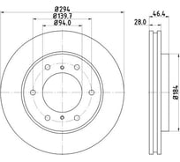 Диск тормозной для автомобилей Mitsubishi L200 / Pajero Sport II передний d=294 TRIALLI DF 117409