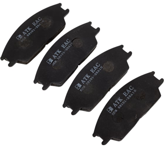 Комплект передних автомобильных тормозных колодок 058110, 4 шт, Hyundai Accent, Getz (TB), Lantra II, Santa Fe АТК АТК058110