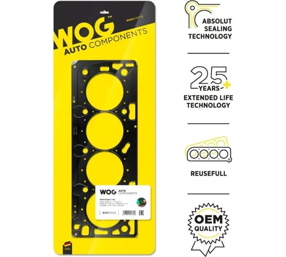 Прокладка ГБЦ WOG Opel Astra H,J/ Corsa D/ Insignia/ Vectra C/Zafira 1.6/1.8 mot.a16/a18/z16/z18 05 WGP31002