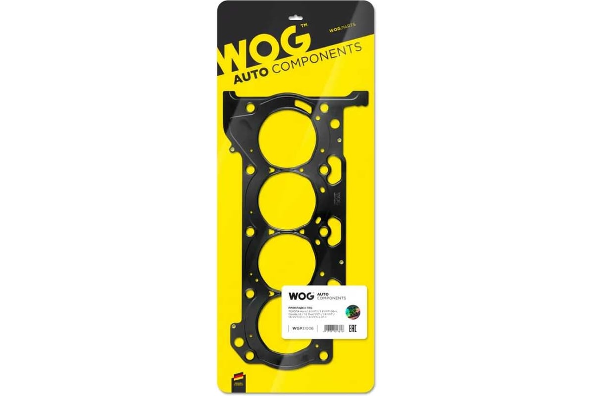 Прокладка гбц wog toyota 1.6 vvti/dual vvti/1.8 vvti/vvtl 06 wgp31006