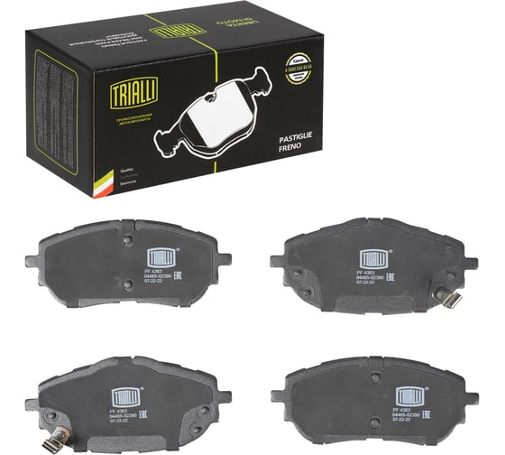 Колодки тормозные для автомобилей Toyota Corolla / Auris дисковые передние TRIALLI PF 4363