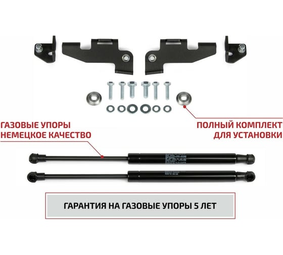 Газовые упоры капота для Chevrolet Equinox III поколение 2017-н.в., 2 шт АвтоУпор UCHEQU011