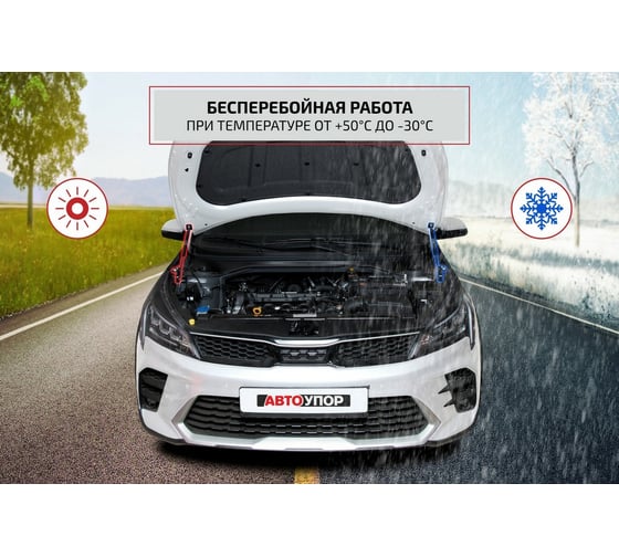 Газовые упоры капота для Chevrolet Equinox III поколение 2017-н.в., 2 шт АвтоУпор UCHEQU011
