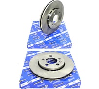 Диск тормозной передний для а/м Audi A2/A3, VW Golf/Bora 1.6 96>, Skoda Octavia/Fabia 1.4-1.9 96> 2 шт Riginal RGDF2803