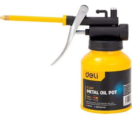 Масленка DELI для смазки стальная 180мл DL2401 (медный носик) 104470