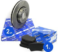 Диски тормозные с колодками передние комплект для а/м Lada Largus/Nissan Micra/Note/Renault Megane Riginal RGDF4364KIT