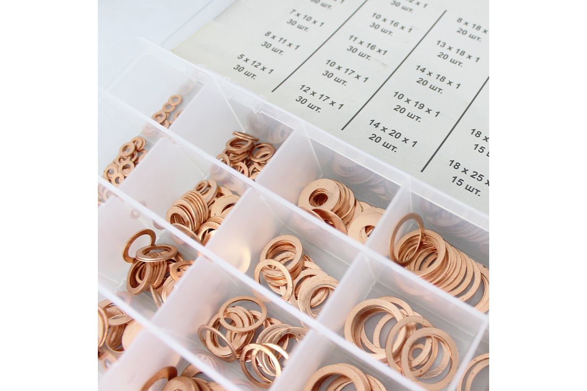 Набор медных шайб 580 шт WIEDERKRAFT WDK-214069 - выгодная цена, отзывы ...