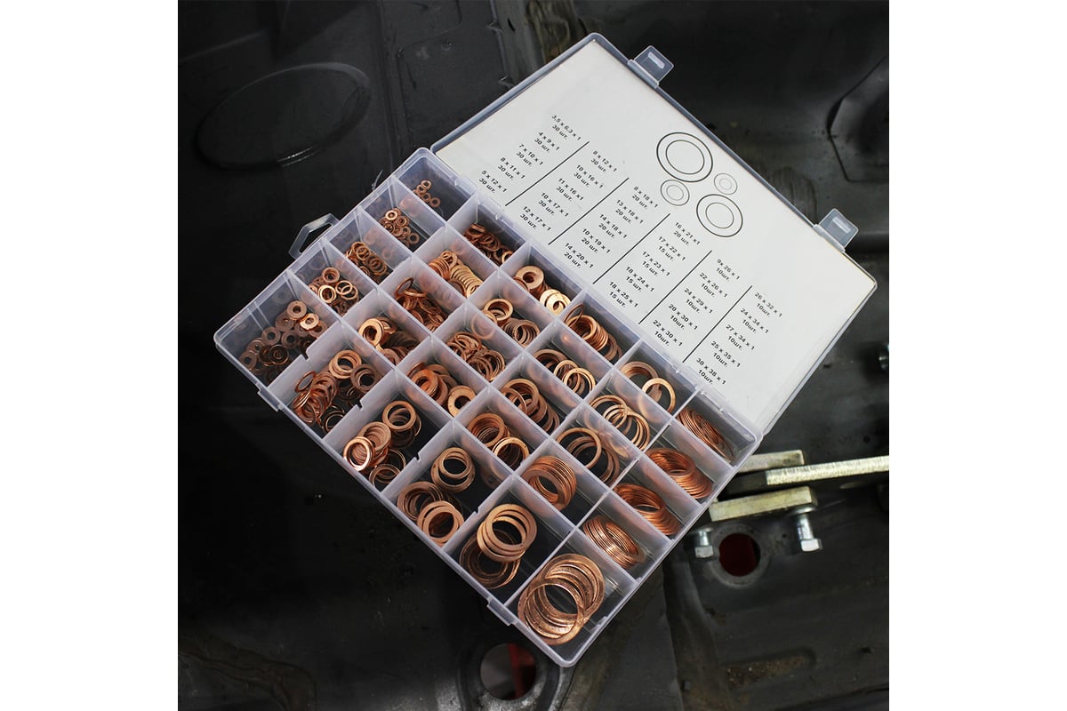 Набор медных шайб 580 шт WIEDERKRAFT WDK-214069 - выгодная цена, отзывы ...