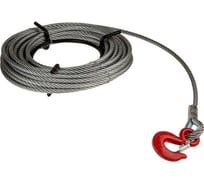 Трос стальной канат для лебёдки (6 ммх60 м; 500 кг; крюк) OCALIFT tros6nk60m
