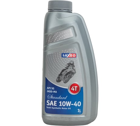 Масло для четырехтактных двигателей jaso-ma 4t 10w40 standart 1 л, п/с LUXE 123