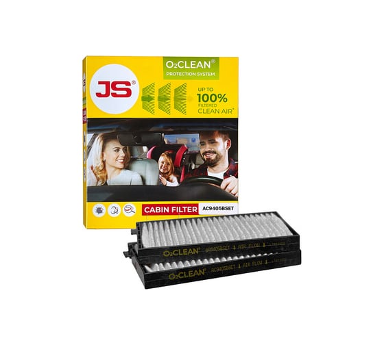 Фильтр салонный антибактериальный комплект 2 шт JS Asakashi AC9405BSET