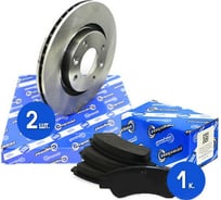 Диски тормозные с колодками передние к-т для а/м Citroen C4/C5/Berlingo/Peugeot 206/307 Riginal RGDF4184KIT