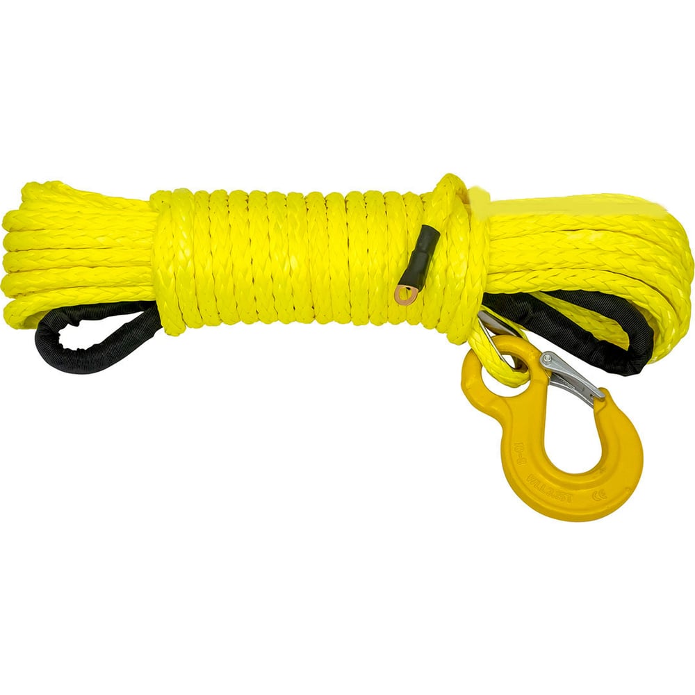 Трос синтетический 12 мм, 23 м, готовый для лебёдки РИФ Rope12mm23m ...