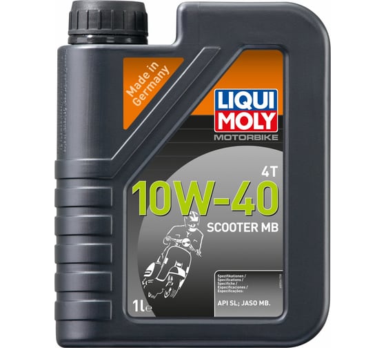Минеральное моторное масло для скутеров Motorbike 4T Scooter MB 10W-40 SL MB (1 л) LIQUI MOLY 20832