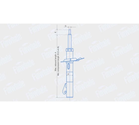 Амортизатор задний газовый FORD Mondeo (B4Y/B5Y) (00-07) FINWHALE 23039GU