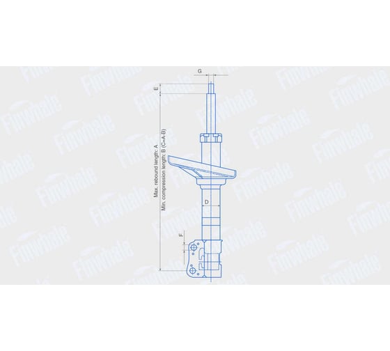 Амортизатор передний газовый TOYOTA Yaris (99-05)/GEELY MK (08-) FINWHALE 13059GU