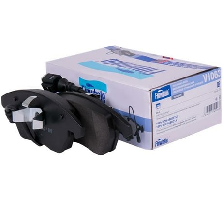 Колодки передние дисковые с датчиком Golf (04-14) / Passat(05-11); Fabia (11-15) / Octavia(04-13) / Yeti (10-13); Leon(06-13) FINWHALE V1063