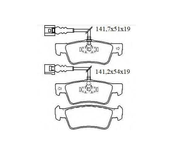 Колодки тормозные AV197 дисковые (противоскрипная пластина в комплекте) Avantech 1740230