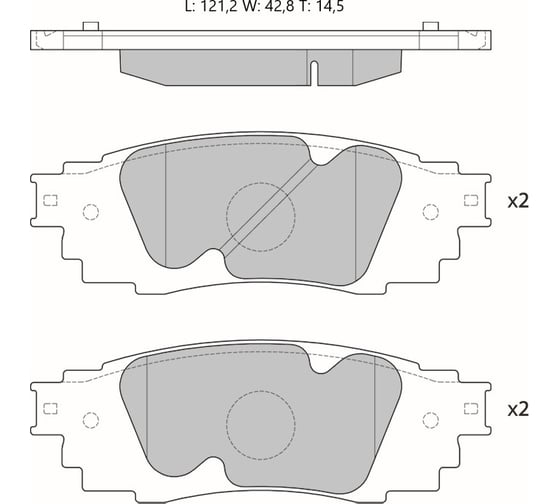 Колодки тормозные AV4401 дисковые (противоскрипная пластина в комплекте) Avantech 128596