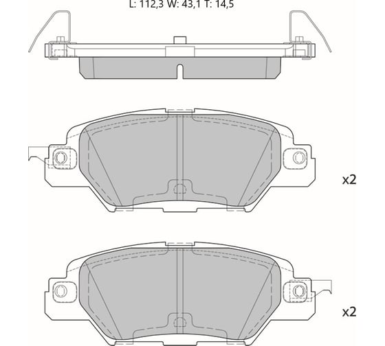 Колодки тормозные AV192 дисковые (противоскрипная пластина в комплекте) Avantech 1740228