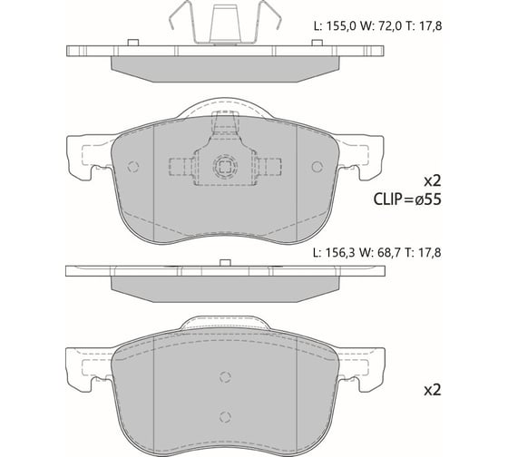 Колодки тормозные AV747 дисковые Avantech 104412