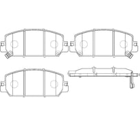 Колодки тормозные AV822 дисковые (противоскрипная пластина в комплекте) Avantech 104405