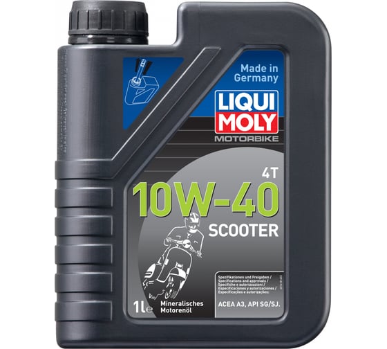 Минеральное моторное масло для скутеров LIQUI MOLY Motorbike 4T Scooter 10W-40 1л 8069 1