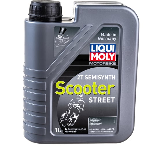 Полусинтетическое моторное масло для скутеров 1л LIQUI MOLY Motorbike 2T Semisynth Scooter Street 3983 1