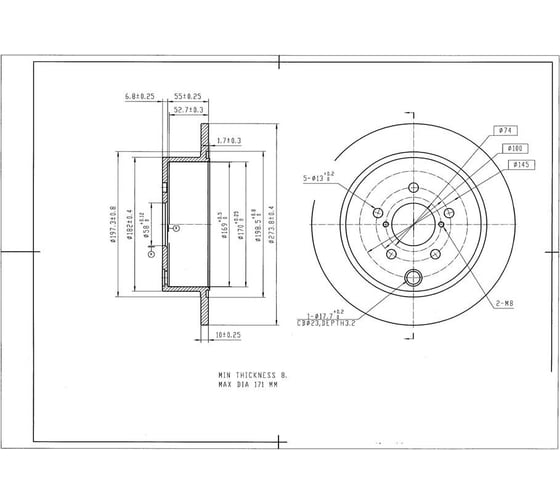 Диск тормозной BR0612S Avantech 162613