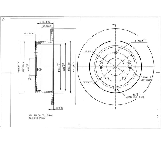 Диск тормозной BR1012S Avantech 162368