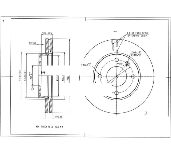 Диск тормозной BR1006S Avantech 162365