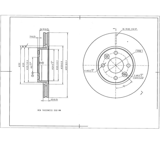 Диск тормозной BR3019S Avantech 1738127