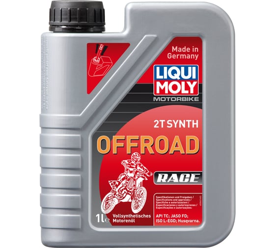 Синтетическое моторное масло для 2-тактных двигателей картов 1л LIQUI MOLY Motorbike 2T Synth Offroad Race 3063 1