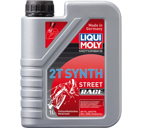 Синтетическое моторное масло для 2-тактных мотоциклов 1л LIQUI MOLY Motorbike 2T Synth Street Race 3980
