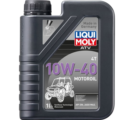 НС-синтетическое моторное масло для 4-тактных квадроциклов LIQUI MOLY ATV 4T Motoroil 10W-40 1л 7540 1
