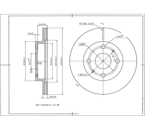 Диск тормозной BR0188S Avantech 199456