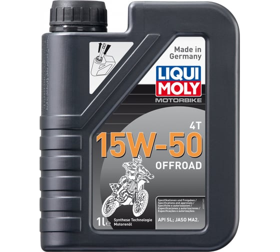 НС-синтетическое моторное масло для 4-тактных мотоциклов LIQUI MOLY Motorbike 4T Offroad 15W-50 1л 3057