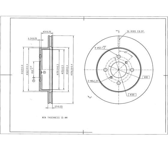 Диск тормозной BR0244S Avantech 199462