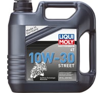 НС-синтетическое моторное масло для 4-тактных мотоциклов LIQUI MOLY Motorbike 4T 10W-30 Street 4л 1688