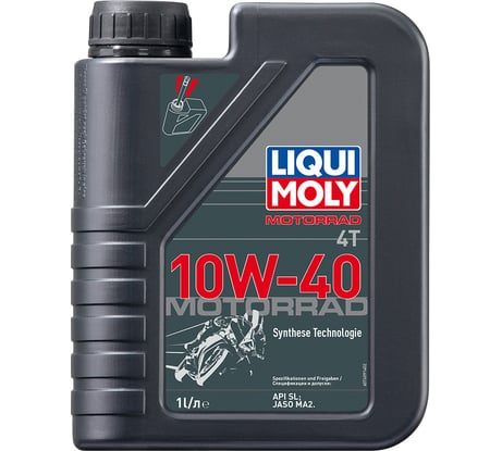 НС-синтетическое моторное масло для 4-тактных мотоциклов LIQUI MOLY Motorbike 4T 10W-40 Street 1л 7609