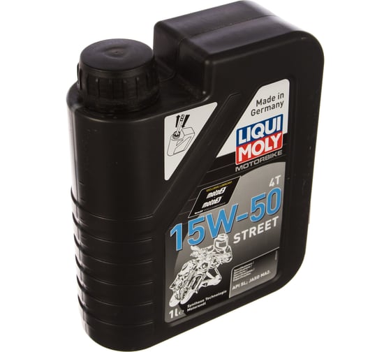 НС-синтетическое моторное масло для 4-тактных мотоциклов LIQUI MOLY Motorbike 4T 15W-50 Street 1л 2555