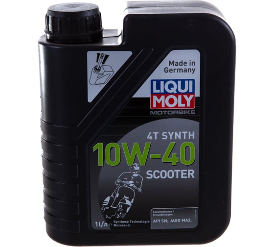 НС-синтетическое моторное масло для скутеров LIQUI MOLY Scooter Motoroil Synth 4T 10W-40 1л 7522