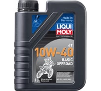 Минеральное моторное масло для 4-тактных мотоциклов 1л 10W-40 LIQUI MOLY Motorbike 4T Basic Offroad 3059
