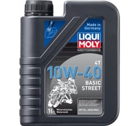 Минеральное моторное масло для 4-тактных мотоциклов 1л 10W-40 LIQUI MOLY Motorbike 4T Basic Street 3044