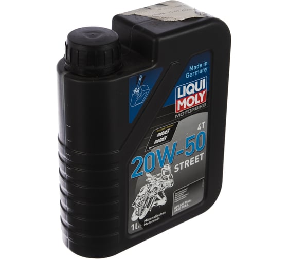 Минеральное моторное масло для 4-тактных мотоциклов 1л 20W-50 LIQUI MOLY Motorbike 4T Street 7632 1