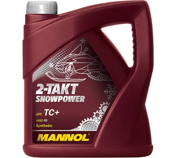 Mасло 2-х тактное Snowpower 4л, синтетика, для снегоходов MANNOL 1431