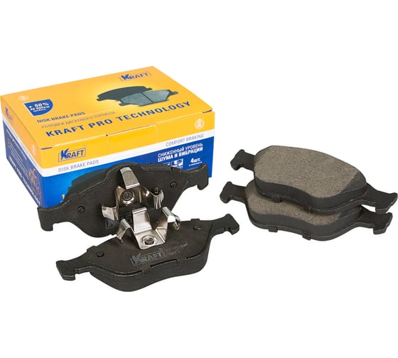 Колодки дисковые передние (с антишумовой накладкой) Ford Fiesta IV (95-02), V (01-) KRAFT KT 091406 1